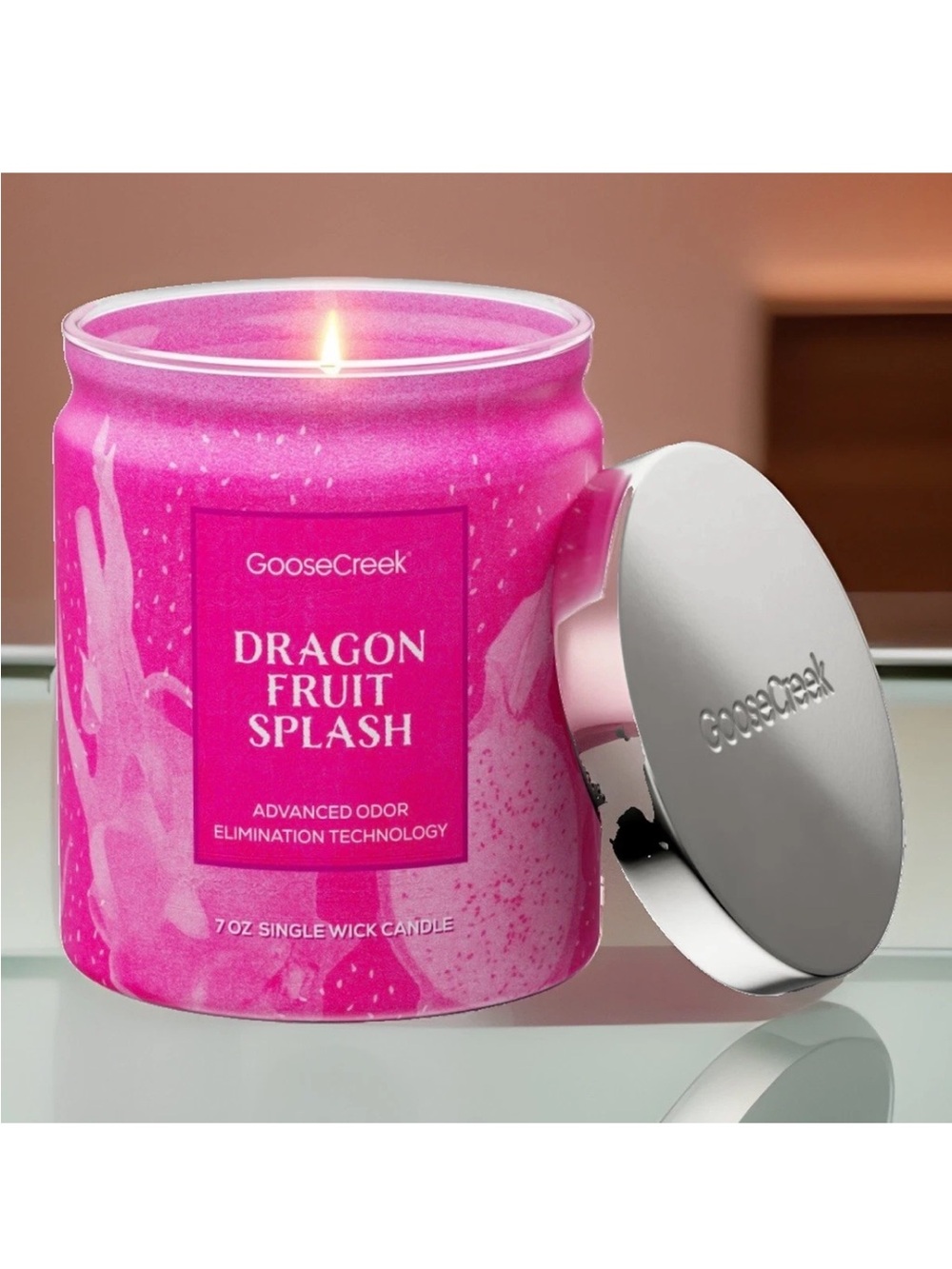 Goose Creek Single Wick Candle- Dragonfruit Splash Odor Eliminating (7oz)